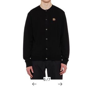 Onitsuka Tiger Black Wool Cardigan Logo Sweater NWOT XL